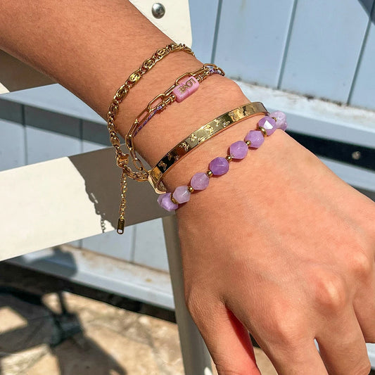Natural Stone Bracelet Set for Women | Waterproof & Tarnish-Free Beaded Jewelry