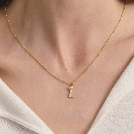 18K vergulde hondenbot hanger ketting | Hondenliefhebber bedelketting voor hondemoeders en -vaders