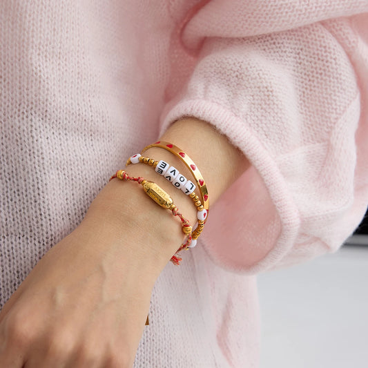 Gold Plated Heart Bracelet Set for Women | Waterproof & Tarnish-Free Everyday Jewelry