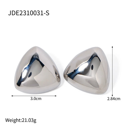 18K Gold Plated Geometric Stud Earrings Set for Women – Waterproof Tarnish Free Stainless Steel Minimal Jewellery