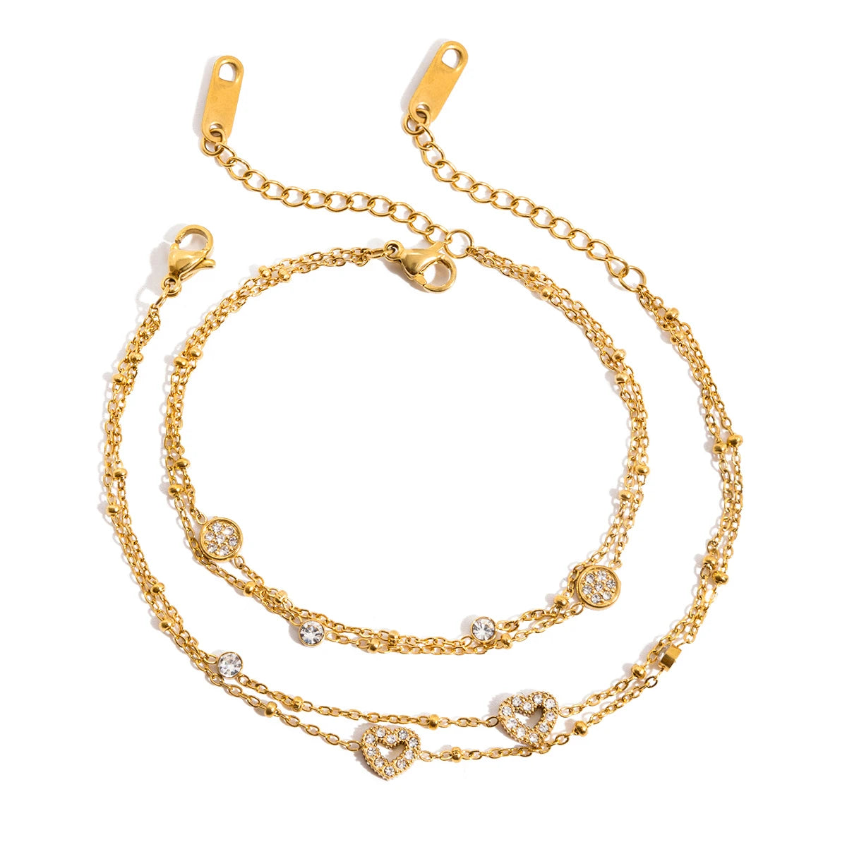 Premium 18K Gold Plated Heart Hand Bracelet for Women – Waterproof & Tarnish-Free Luxury Jewellery & Jewelry