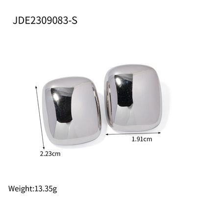 18K Gold Plated Geometric Stud Earrings Set for Women – Waterproof Tarnish Free Stainless Steel Minimal Jewellery