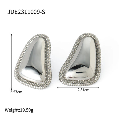 18K Gold Plated Geometric Stud Earrings Set for Women – Waterproof Tarnish Free Stainless Steel Minimal Jewellery