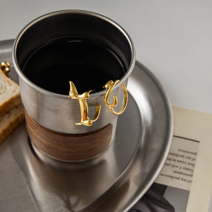 18K Gold-Plated Dog & Cat Adjustable Ring | Pet Lover Animal Open Ring for Men & Women