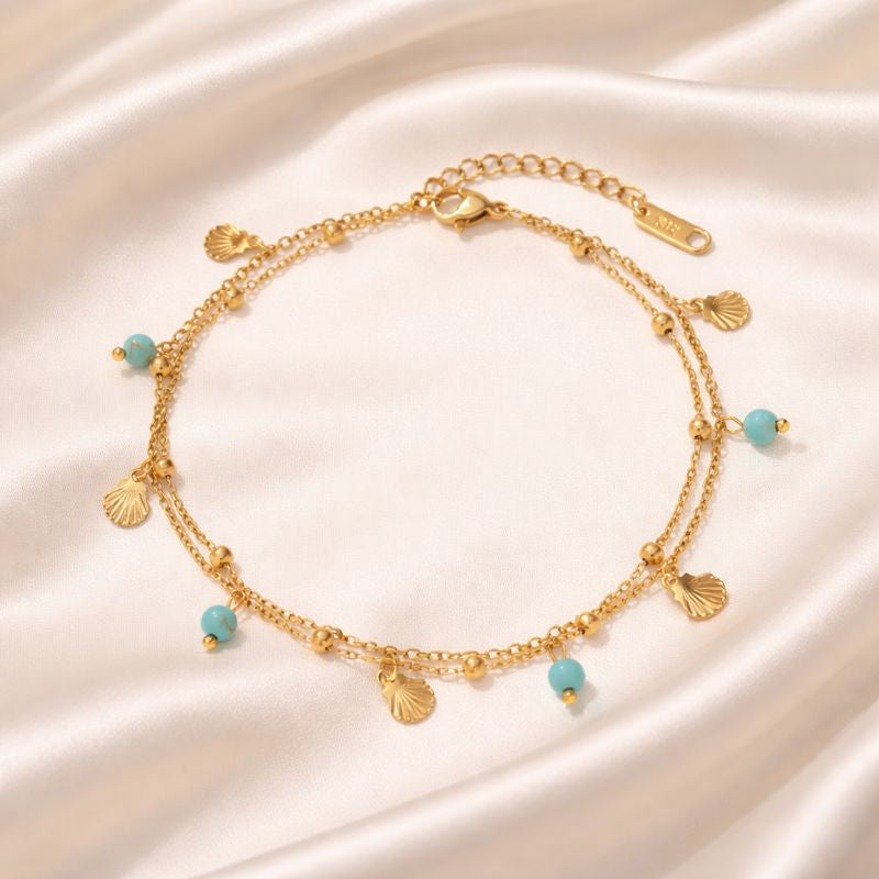 Luxe 18K Vergulden Enkelbandje voor Vrouwen – Waterdicht & Vlekvrij Minimaal Enkelbandje (2 Elegante Varianten)