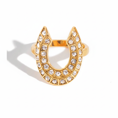18K Vergulde Hoefijzer Ring Collectie – Waterdichte, Vlekvrije Statement Ringen
