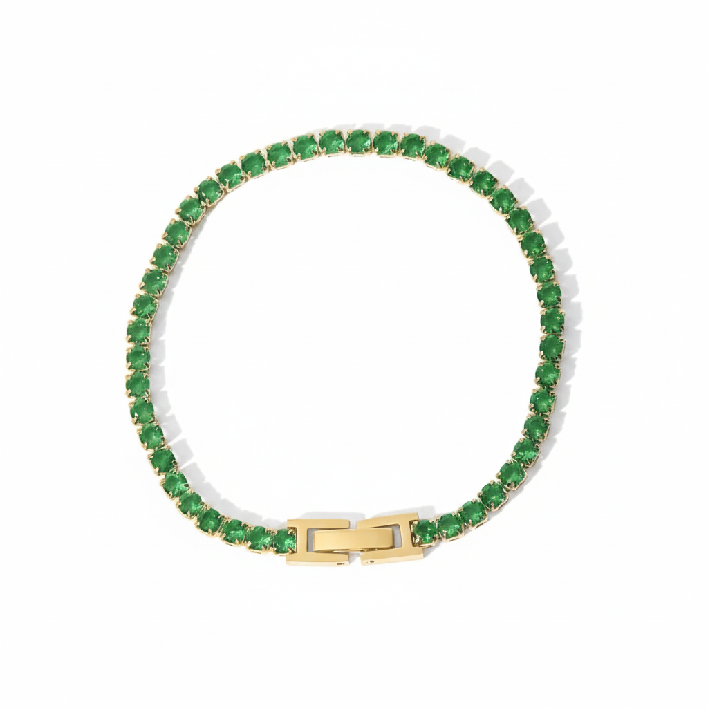Premium 18K Gold Plated Tennis Bracelet for Women – Waterproof & Tarnish-Free Luxury Jewellery & Jewelry