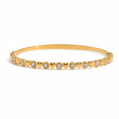 Gold Crystal Bracelet Stack for Women | Waterproof Gold Plated Statement Jewellery