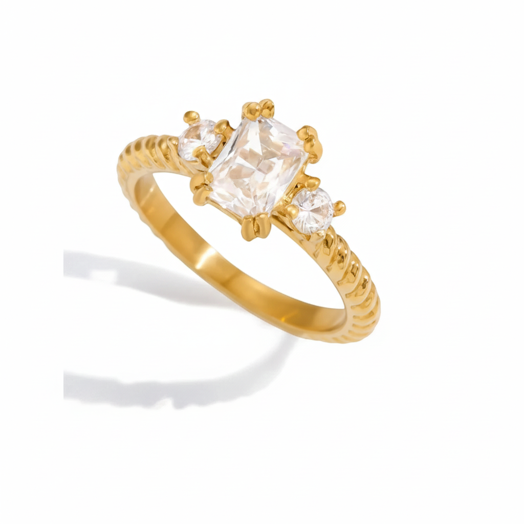 Luxe 18k Vergulde Zirkoon Ringen Collectie – Peer-, Ovaal-, Rond- & Smaragdgeslepen Stenen | Elegante Statement Ringen voor Dames