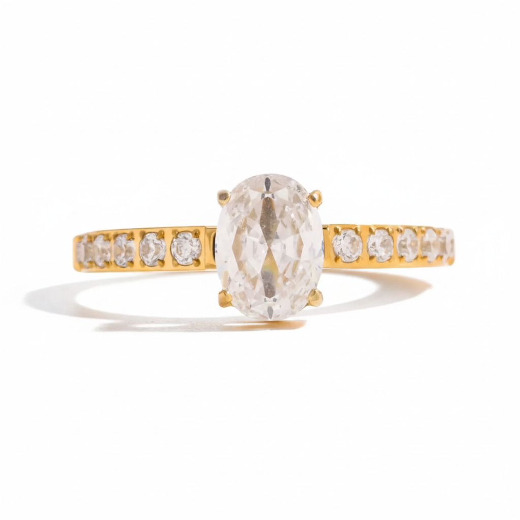 Luxe 18k Vergulde Zirkoon Ringen Collectie – Peer-, Ovaal-, Rond- & Smaragdgeslepen Stenen | Elegante Statement Ringen voor Dames