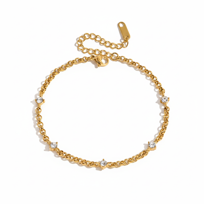 Premium 18K Vergulde Handarmbandset voor Dames – Waterdichte & Roestvrije Luxe Sieraden