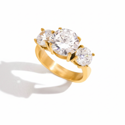 Luxe 18k Vergulde Zirkoon Ringen Collectie – Peer-, Ovaal-, Rond- & Smaragdgeslepen Stenen | Elegante Statement Ringen voor Dames