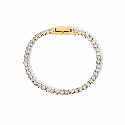 Premium 18K Gold Plated Tennis Bracelet for Women – Waterproof & Tarnish-Free Luxury Jewellery & Jewelry