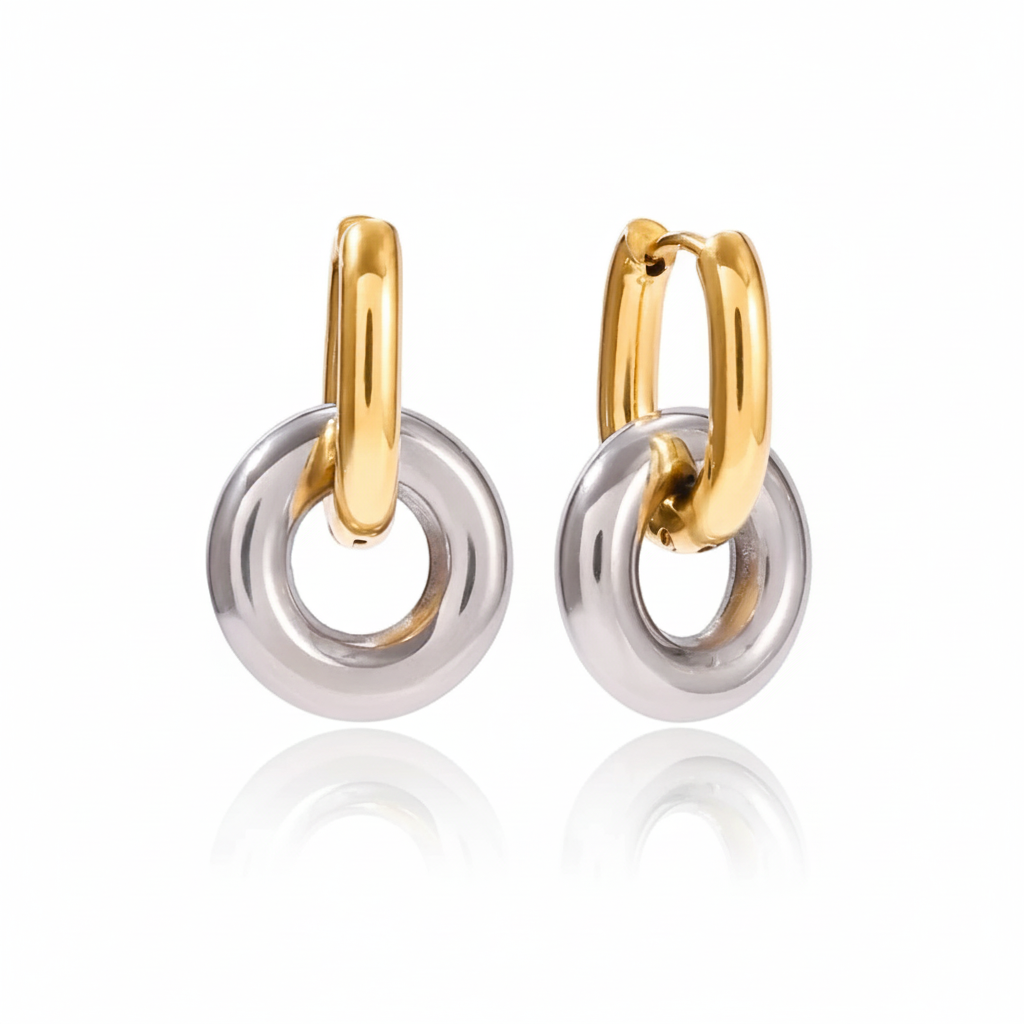 Classic Geometric Earrings For Women Minimalist 18K Gold Plated Stainless Steel Earrings Simple Fashion Jewelry Gift