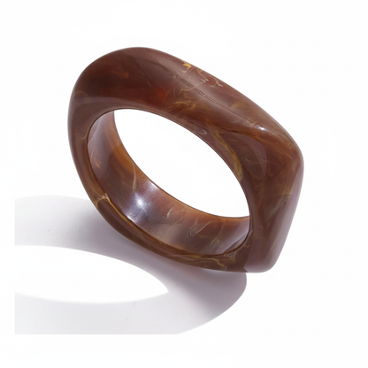 Gold Plated Statement Bangle Bracelet for Women | Waterproof & Tarnish-Free Modern Jewelry