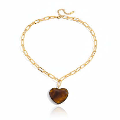 18K Vergulde Hartketting Collectie – Waterdichte, Vlekbestendige Statement Sieraden