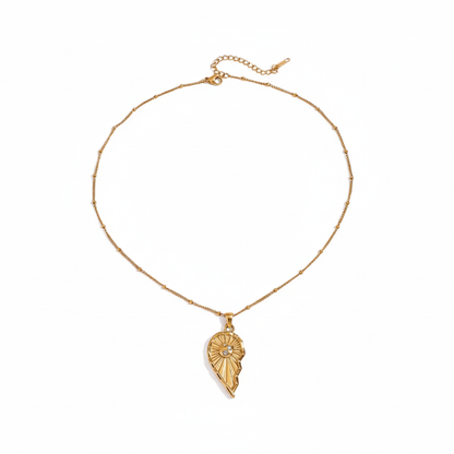 Zon en Maan Gespleten Hart Ketting Set | Bijpassende Hemelse Sieraden