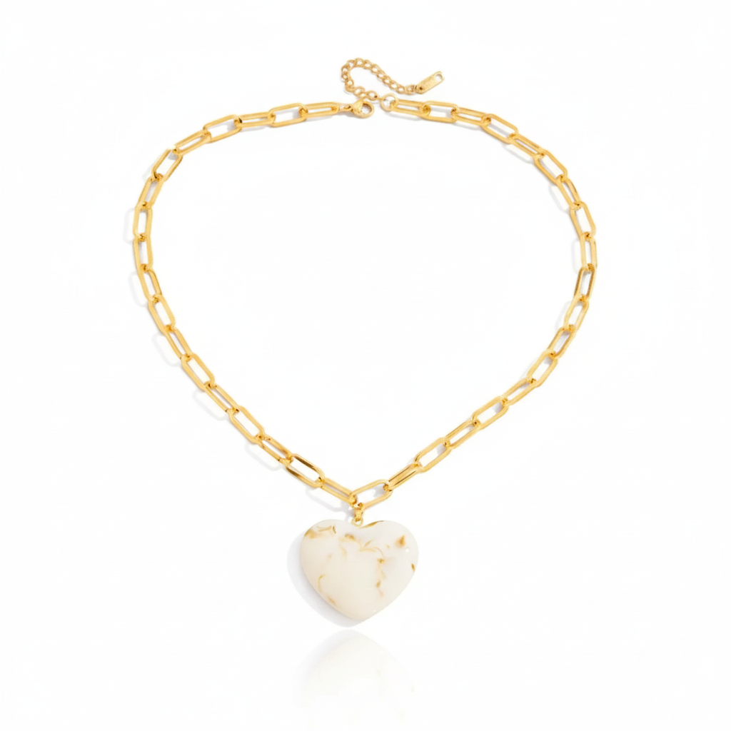 18K Vergulde Hartketting Collectie – Waterdichte, Vlekbestendige Statement Sieraden