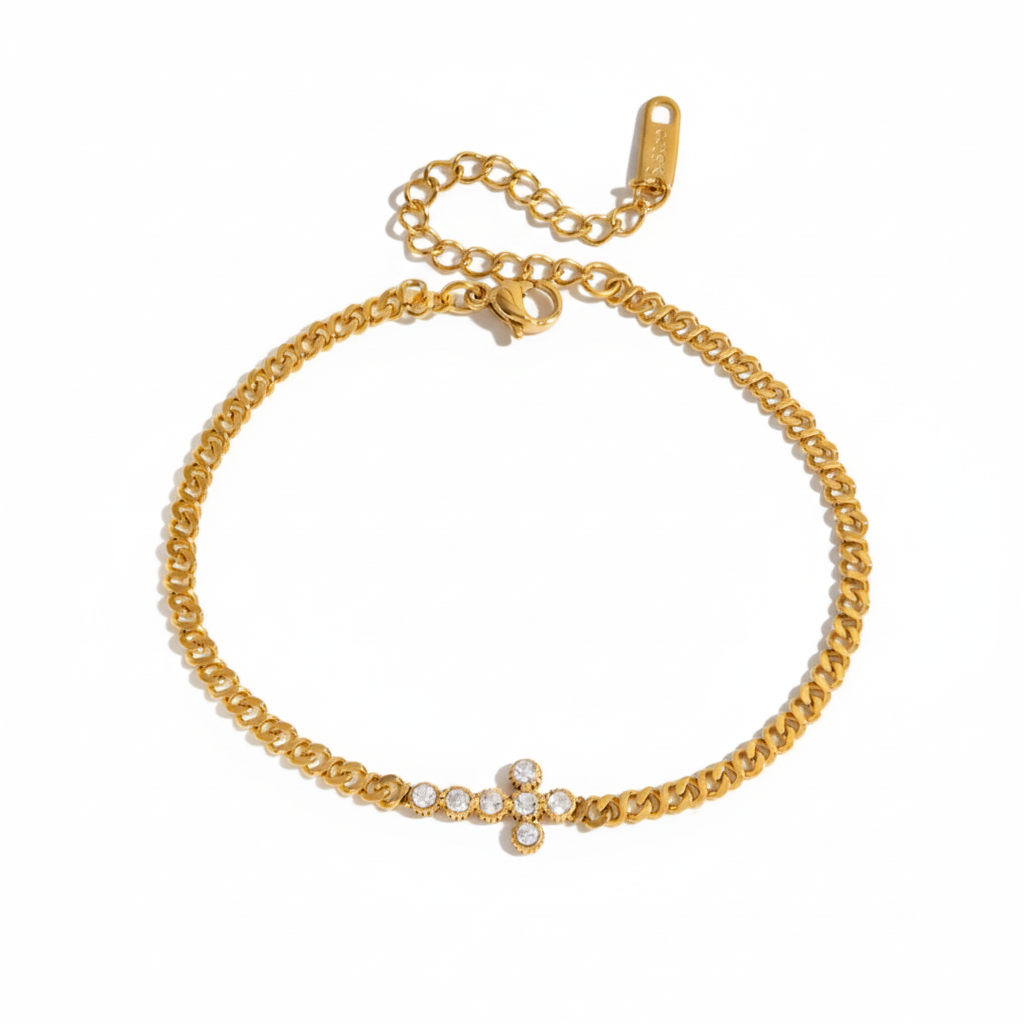 Premium 18K Vergulde Handarmbandset voor Dames – Waterdichte & Roestvrije Luxe Sieraden
