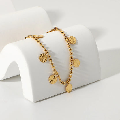 Gold Coin Disc Anklet for Women | 18K Gold Plated Waterproof Tarnish-Free Jewellery