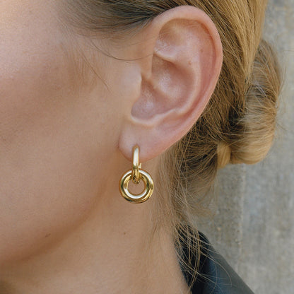 Classic Geometric Earrings For Women Minimalist 18K Gold Plated Stainless Steel Earrings Simple Fashion Jewelry Gift