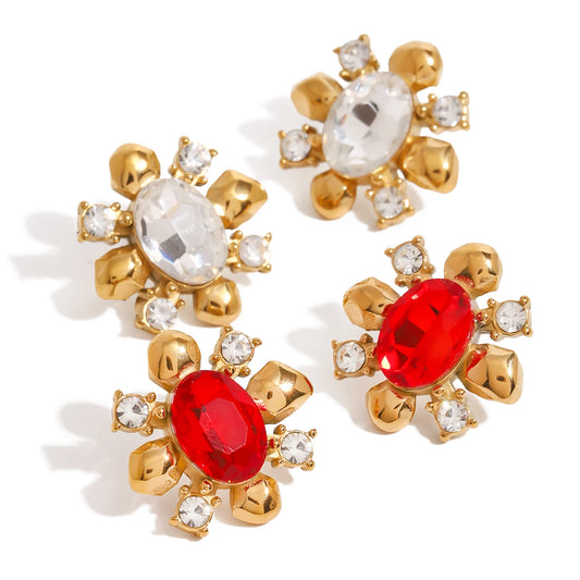18K Verguld Voedselbedeltje Creolen Set – Waterdichte, Roestvrije Leuke Emaille Sieraden voor Vrouwen