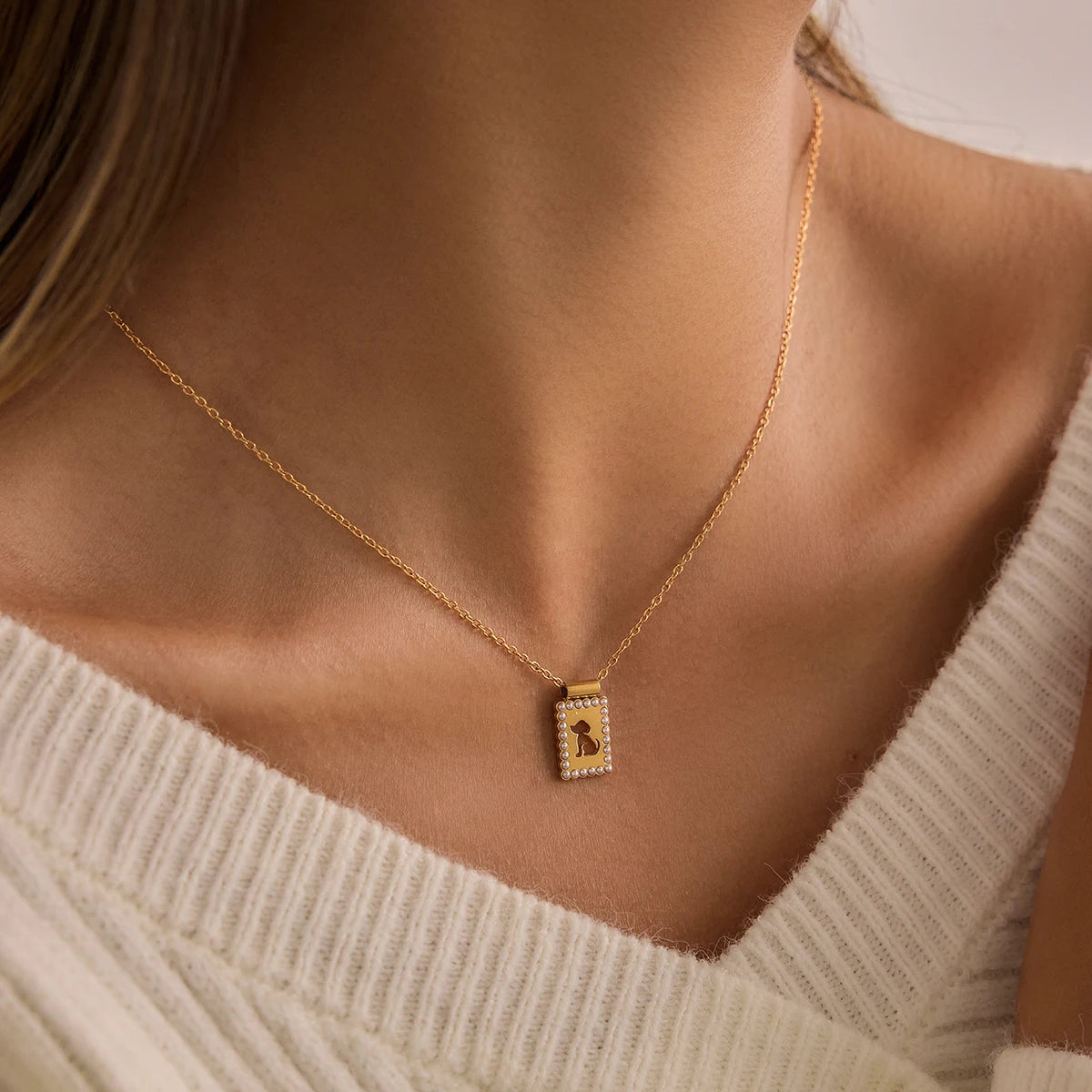 18K Vergulde Huisdierhanger Ketting – Waterdicht, Aanslagvrije Katten & Honden Sieraden