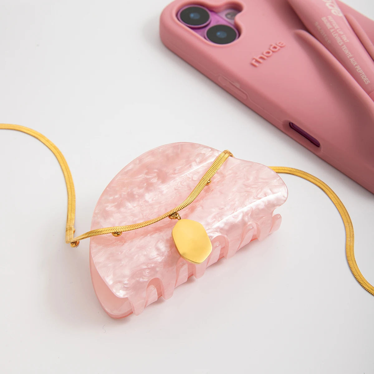 Vergulde kettingenset | Schelp Zeester & Cameo Hanger | Sierlijke Boho Sieraden