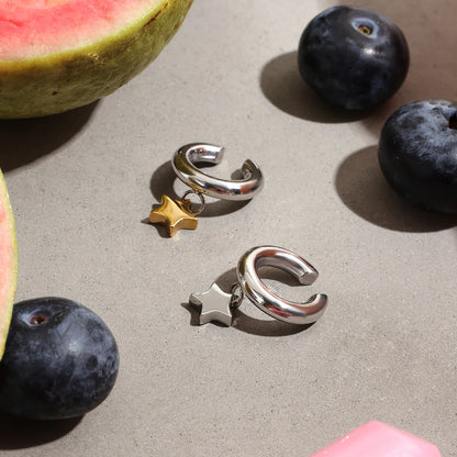 18K Vergulde Ster & Strik Oorbellen Set voor Dames – Waterdicht Roestvrijstalen Sieraden die niet verkleuren (Meerdere Ontwerpvarianten)