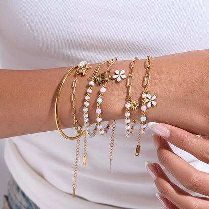 Luxe 18K Vergulde Armbandenset voor Dames – Waterdicht & Vlekbestendig