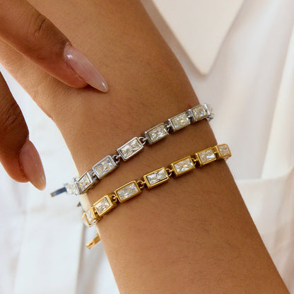 Premium 18K Gold Plated Tennis Bracelet Set for Women – Waterproof & Tarnish-Free Luxury Jewellery & Jewelry