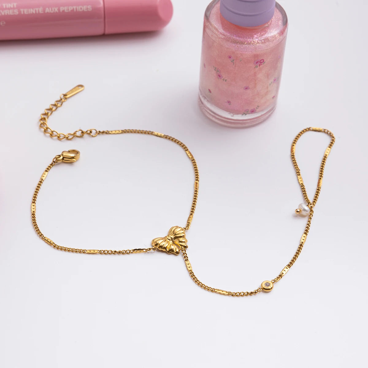 Vlinder Handketting Armband voor Dames – 18K Verguld Waterdicht Aanslagvrij Handharnas Sieraad