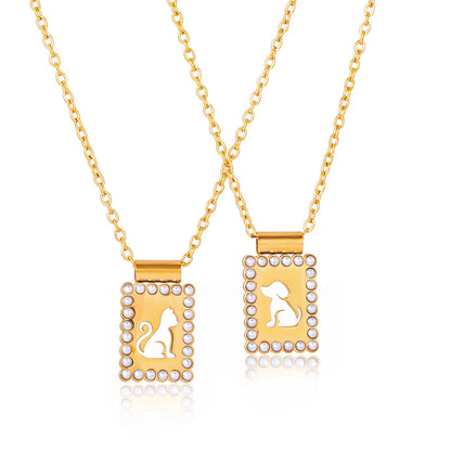 18K Vergulde Huisdierhanger Ketting – Waterdicht, Aanslagvrije Katten & Honden Sieraden