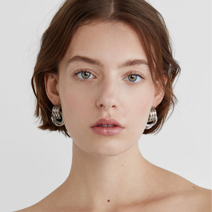 Interlocking Knot Earrings for Women – Gold Plated Waterproof Tarnish Free Stainless Steel Fashion Jewellery