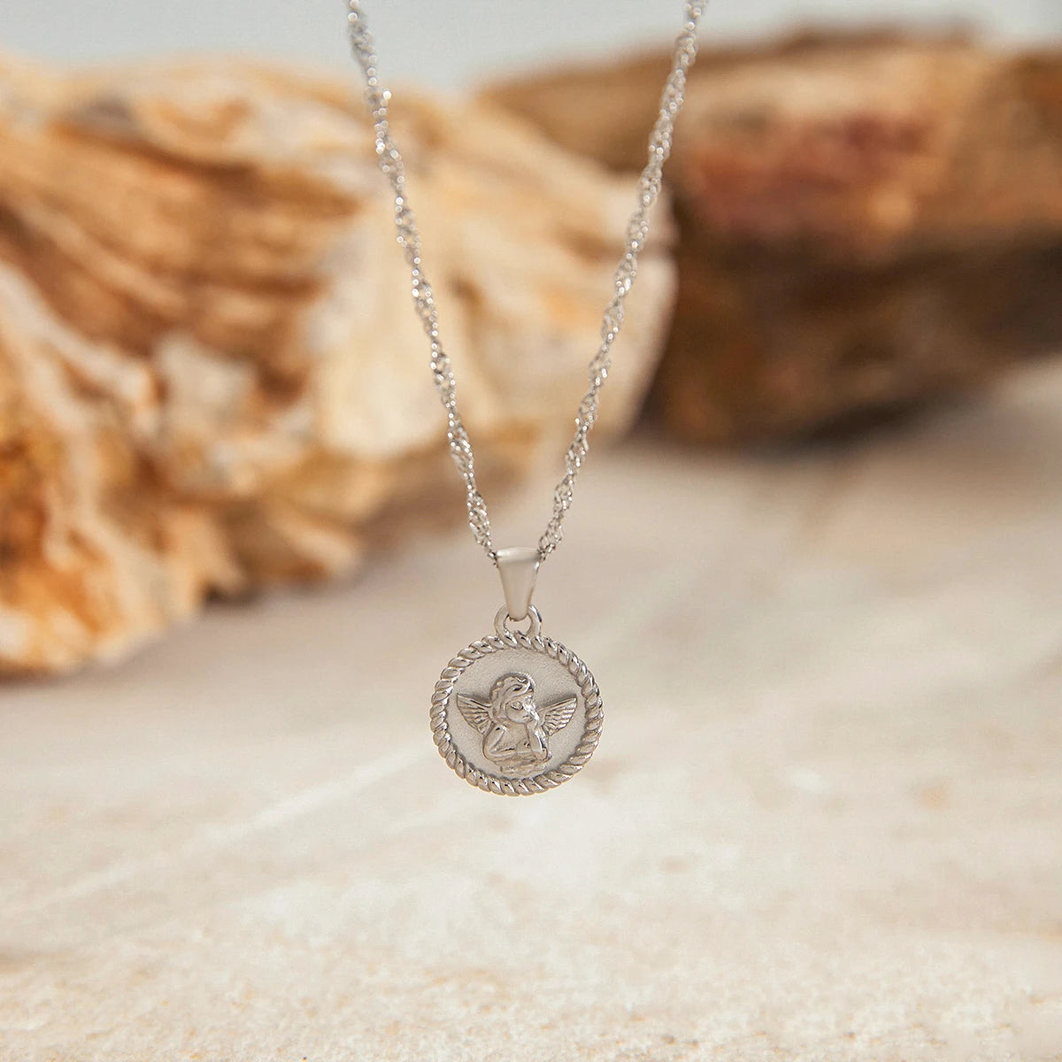 Engelhanger Ketting – Goud & Zilver Touwketting Elegantie