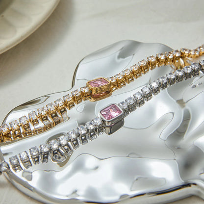 Gold Crystal Bracelet Stack for Women | Waterproof Gold Plated Statement Jewellery