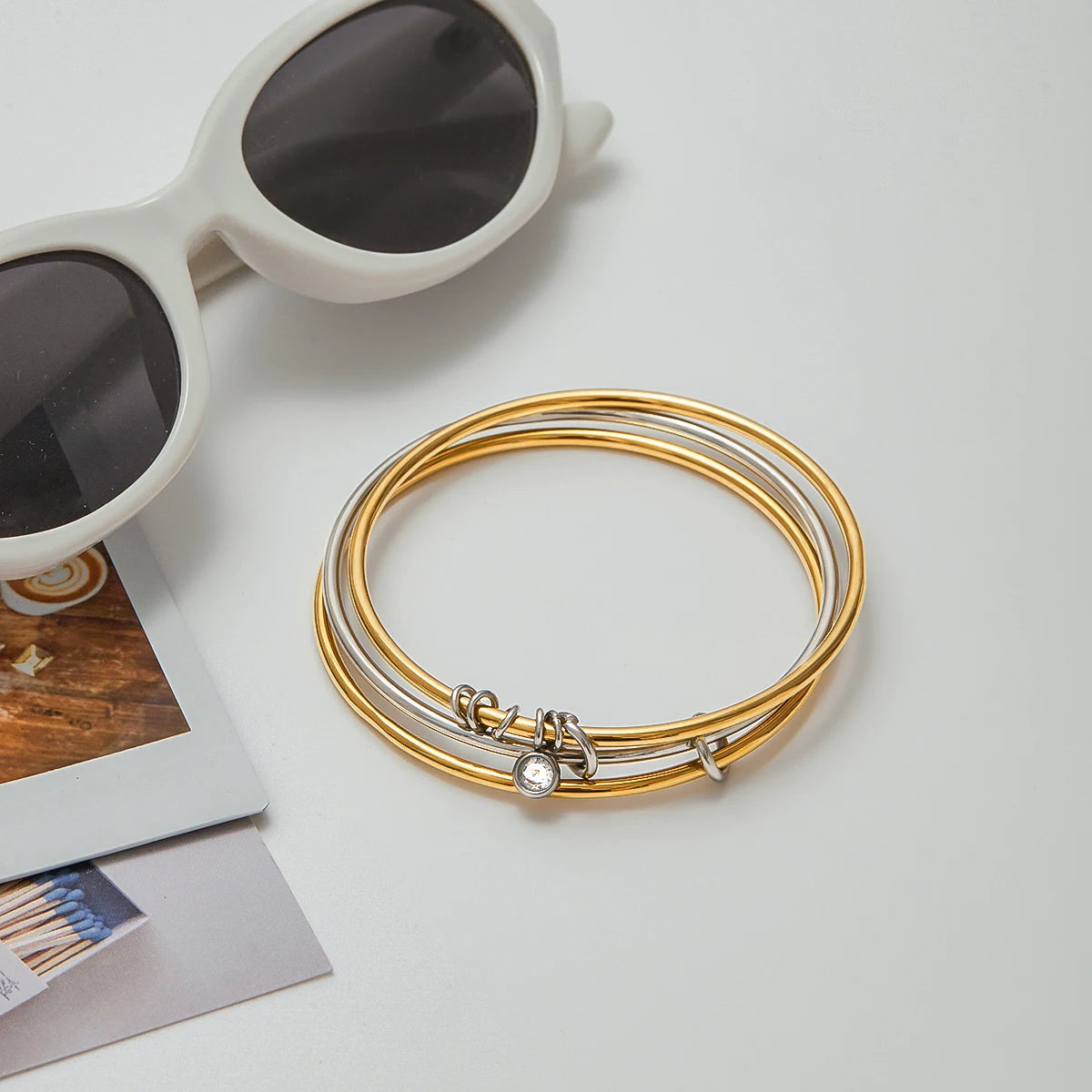 Tweekleurige Gouden & Zilveren Armband voor Dames | Waterdichte Minimalistische Sieraden