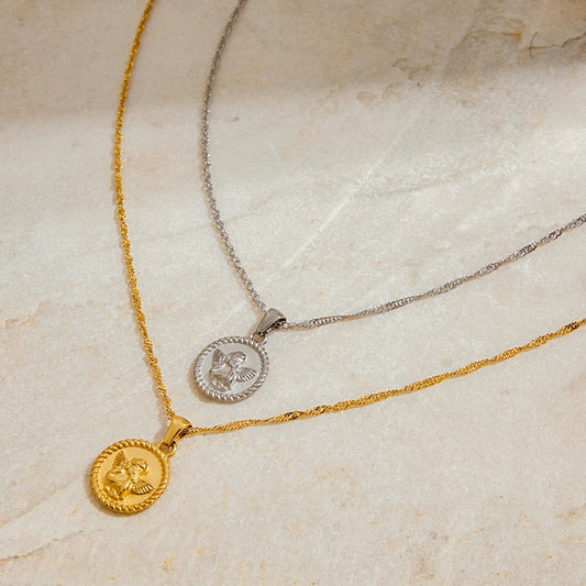 Engelhanger Ketting – Goud & Zilver Touwketting Elegantie