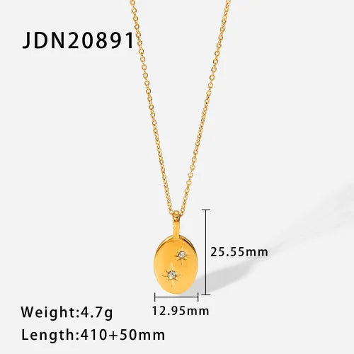 Gouden Evil Eye Rechthoek Talisman Ketting | Bescherming & Statement Sieraad