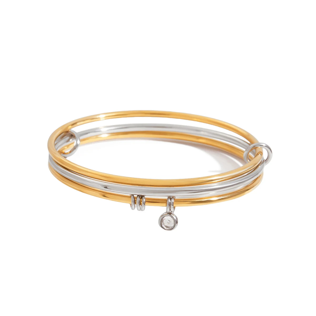Tweekleurige Gouden & Zilveren Armband voor Dames | Waterdichte Minimalistische Sieraden
