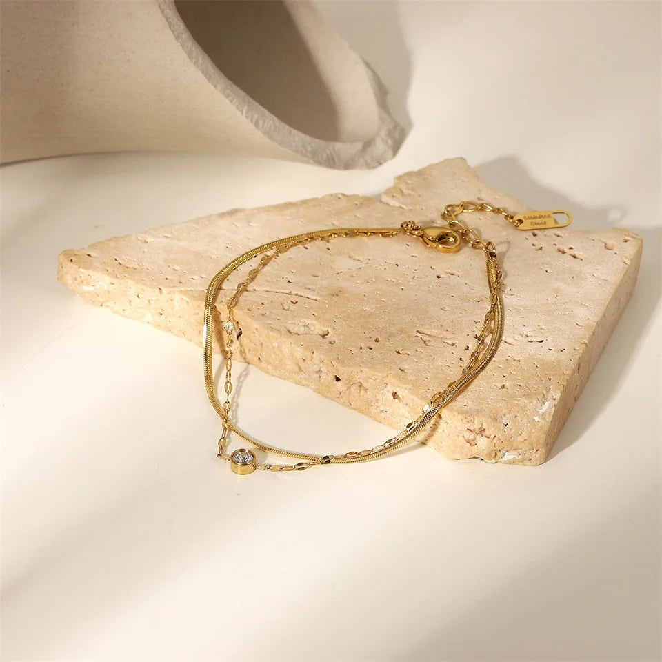 Premium 18K Gold Plated Hand Bracelet for Women – Waterproof & Tarnish-Free Luxury Jewellery & Jewelry