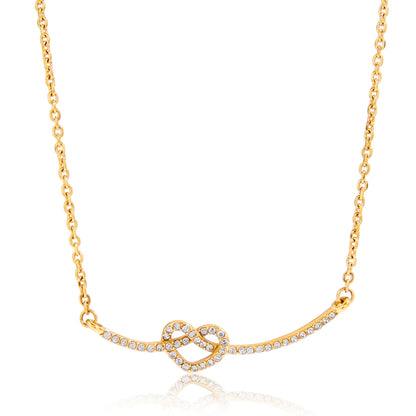 Dainty Gold Heart Cut Solitaire Necklace | Romantic Gift For Her