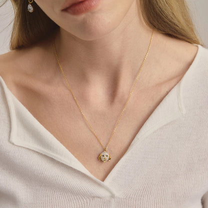 18K Vergulde Hondenhoofd Hanger Ketting | Huisdierenliefhebber Bedelketting voor Hondenliefhebbers