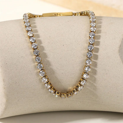 Premium 18K Gold Plated Tennis Bracelet for Women – Waterproof & Tarnish-Free Luxury Jewellery & Jewelry