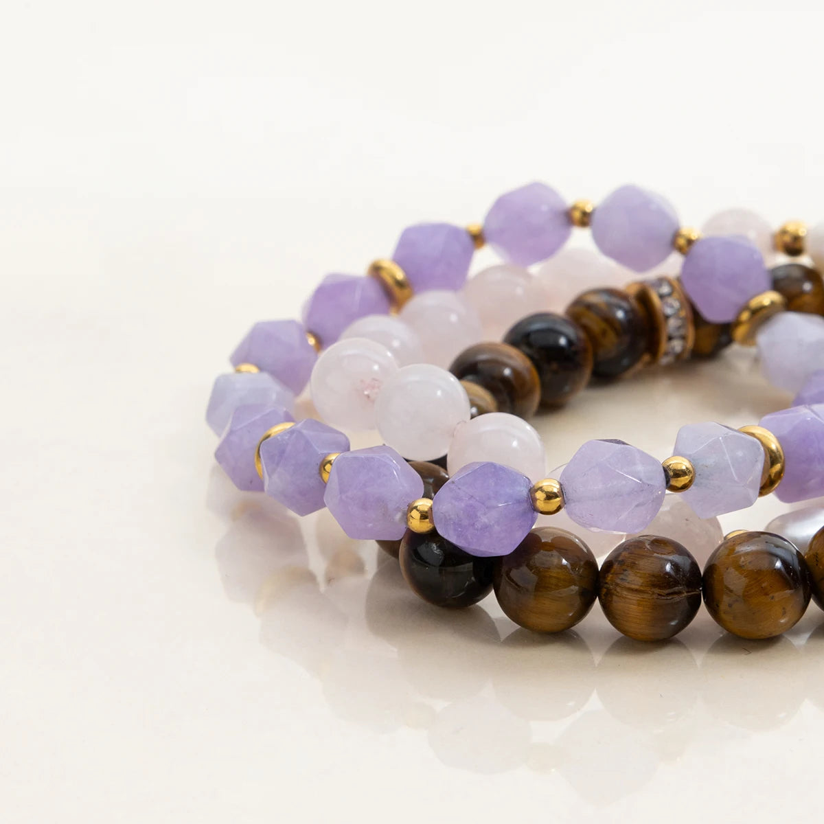 Natural Stone Bracelet Set for Women | Waterproof & Tarnish-Free Beaded Jewelry