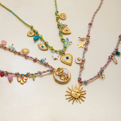 18K Verguld Boho Hanger Ketting Collectie – Waterdicht, Roestvrije Dagelijkse Sieraden