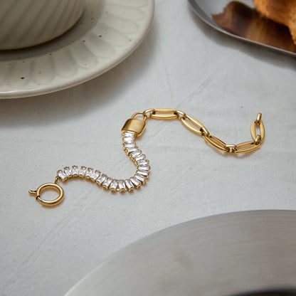 Gold Crystal Bracelet Stack for Women | Waterproof Gold Plated Statement Jewellery