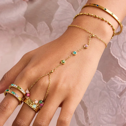 Vergulde & Verzilverde Handkettingarmband voor Dames | Waterdichte Aanslagvrije Sieraden