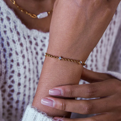 Premium 18K Vergulde Handarmbandset voor Dames – Waterdichte & Roestvrije Luxe Sieraden