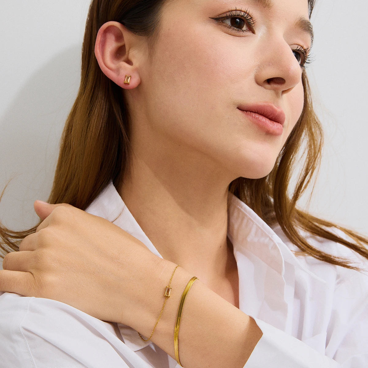 Premium 18K Gold Plated Birthstone Zirconia Earrings & Bracelet Set for Women – Waterproof & Tarnish-Free Jewellery & Jewelry
